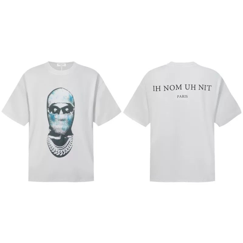 IH NOM UH NIT Graphic Masked Portrait Tee - White