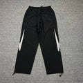 Mertra Patterned Panel Track Pants - Black