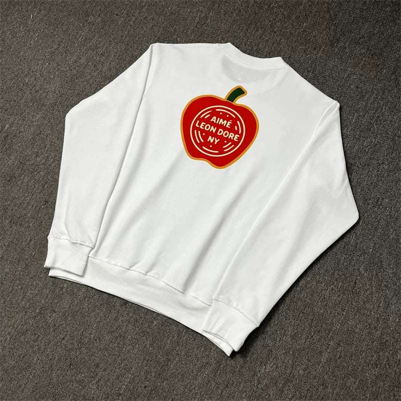 Aimé Leon Dore Apple Graphic Sweatshirt - White