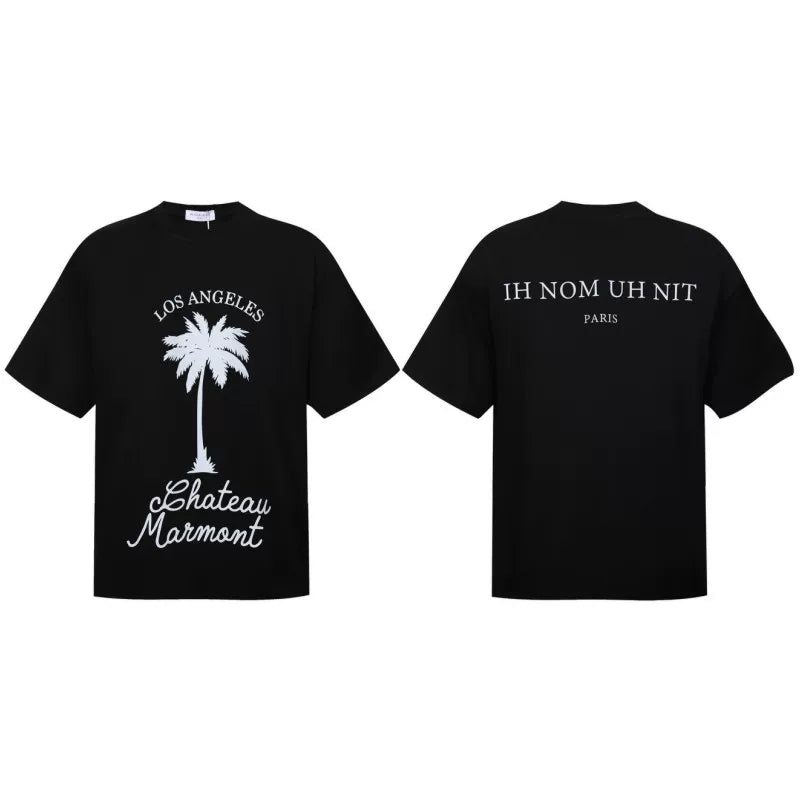 IH NOM UH NIT Palm Tree Chateau Marmont Graphic Tee - Black