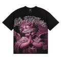 Life Hustlers Blindfolded Cherub Graphic Tee - Black (Purple Edition)