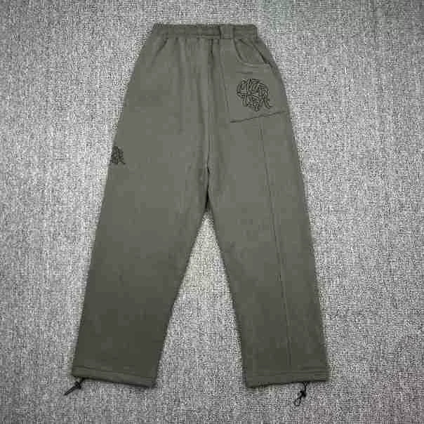 Mertra Straight-Leg Sweatpants - Olive Grey
