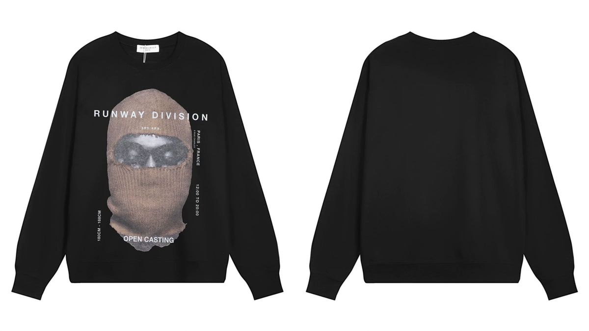 IH NOM UH NIT Runway Division Mask Sweatshirt - Black