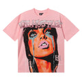Life Hustlers Crying Woman Graphic Tee - Pink